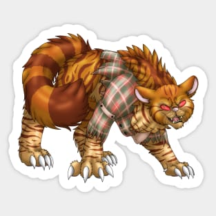 WereCat: Ginger Tabby Sticker